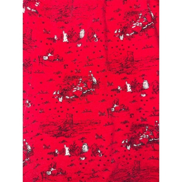 Disney Women's XL Red Classic Winnie the Pooh‎ Pajama Set old money modest Vtg - Picture 2 of 8